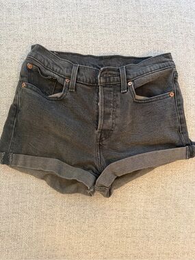 Levi’s High-Waist Black Denim Women's Shorts